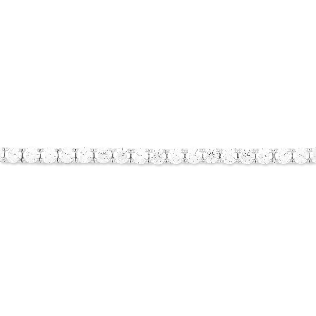 Bracelet Tennis Argent Blanc Oxyde De Zirconium